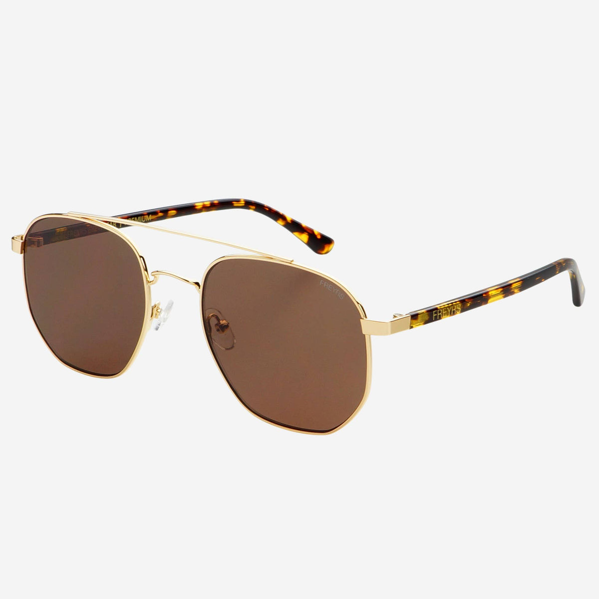 Freyrs Austin Unisex Sunglasses - Gold/Brown