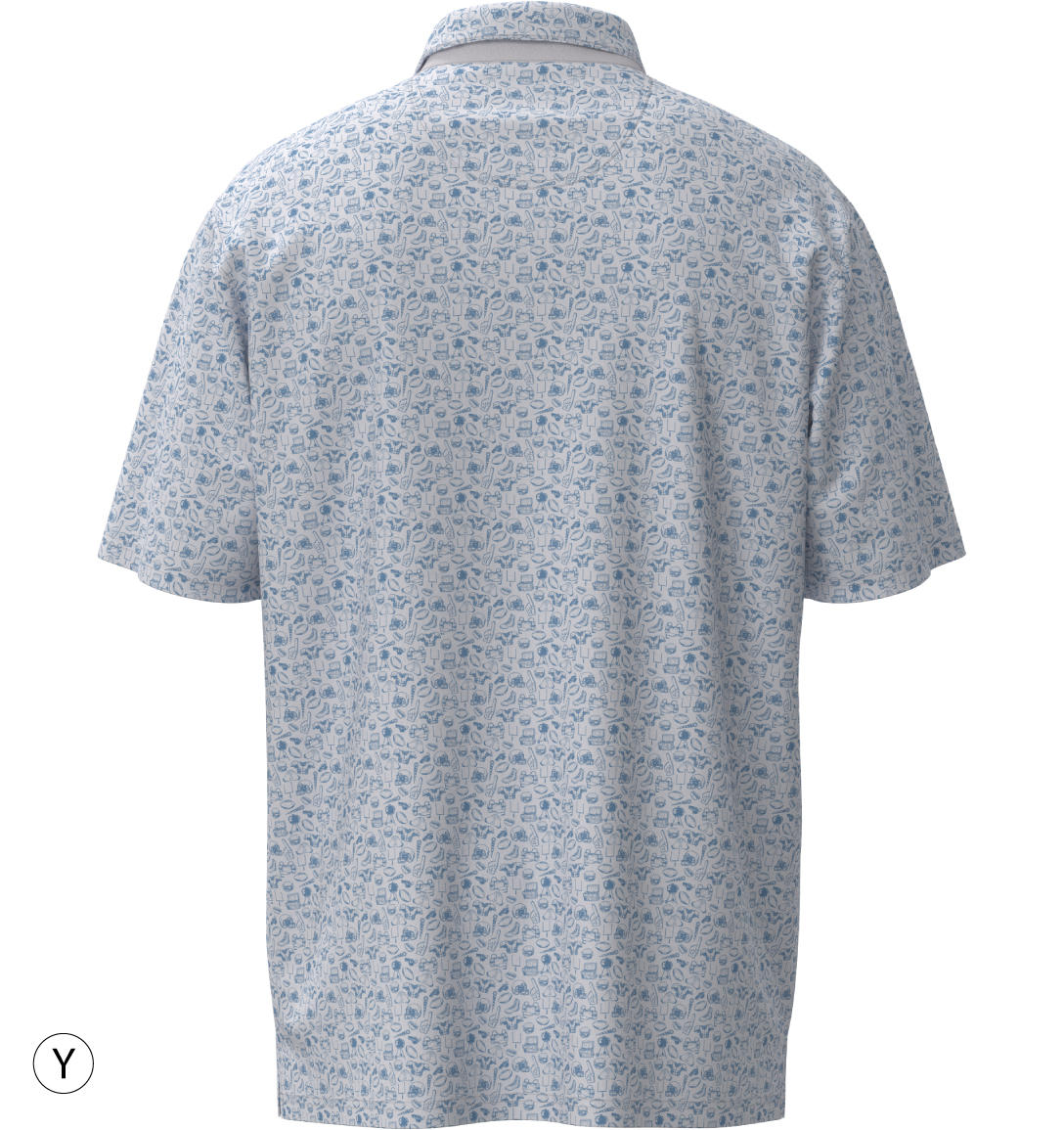 SSCO Biggest Fan Printed Polo - Powder Blue