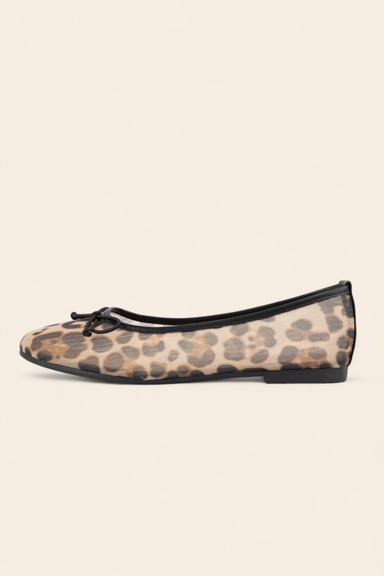 Mesh Ballet Flat - Leopard