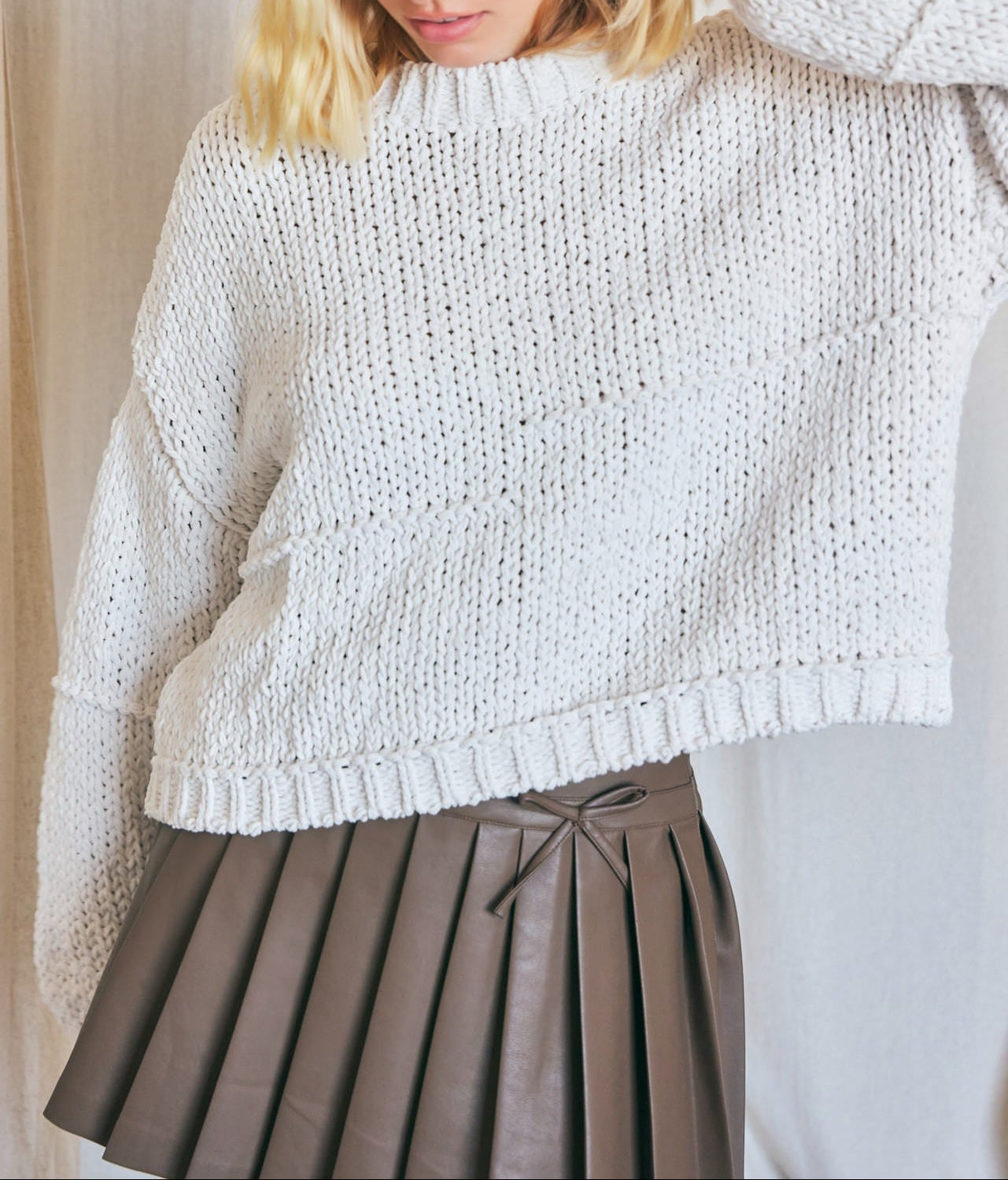 Ice Cold Boxy Sweater - Off White