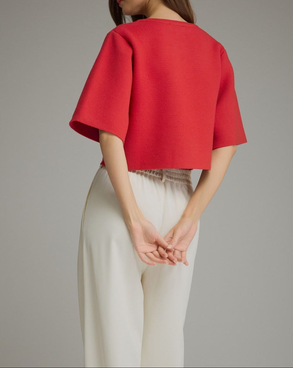 Holly Jolly Short Sleeve Button Up Sweater - Red