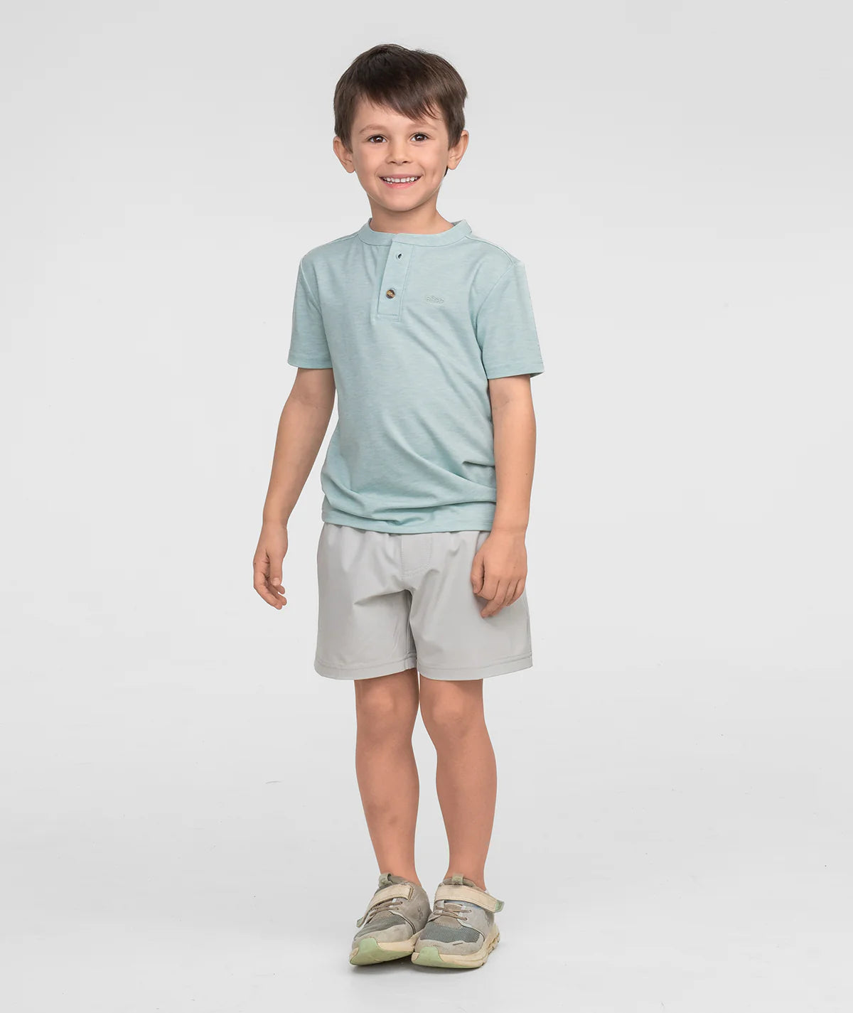 SSCO Boys Max Comfort Henley SS - Harbor Gray