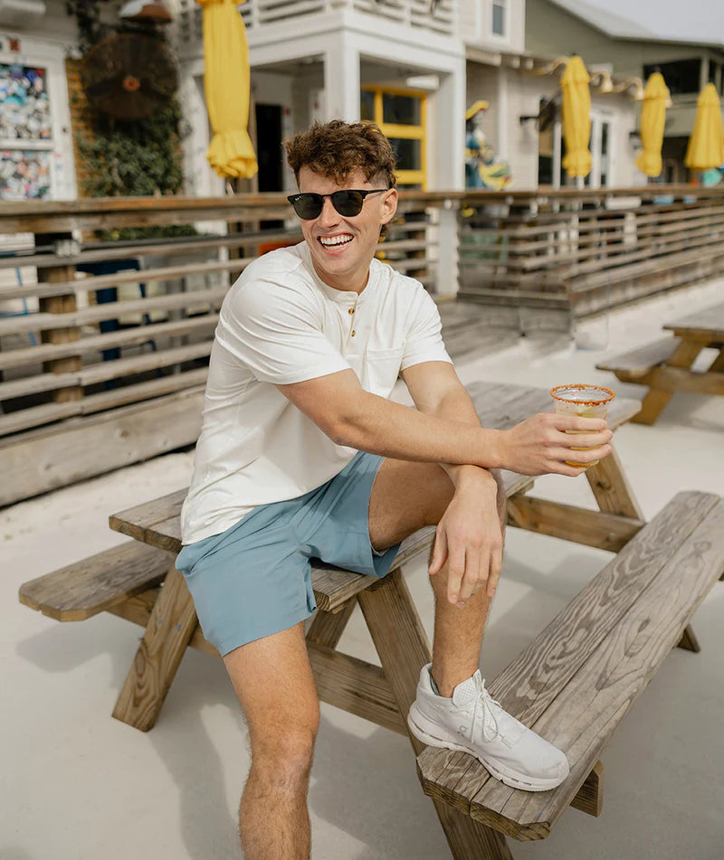 SSCO Max Comfort Henley SS - Off White
