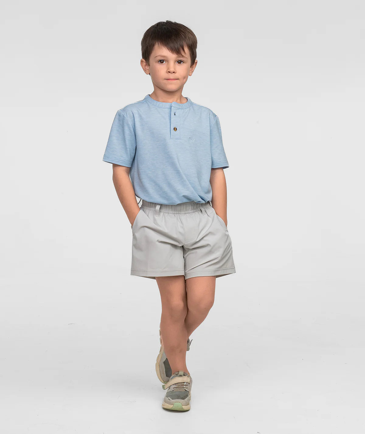SSCO Boys Max Comfort Henley SS - Blue Pearl