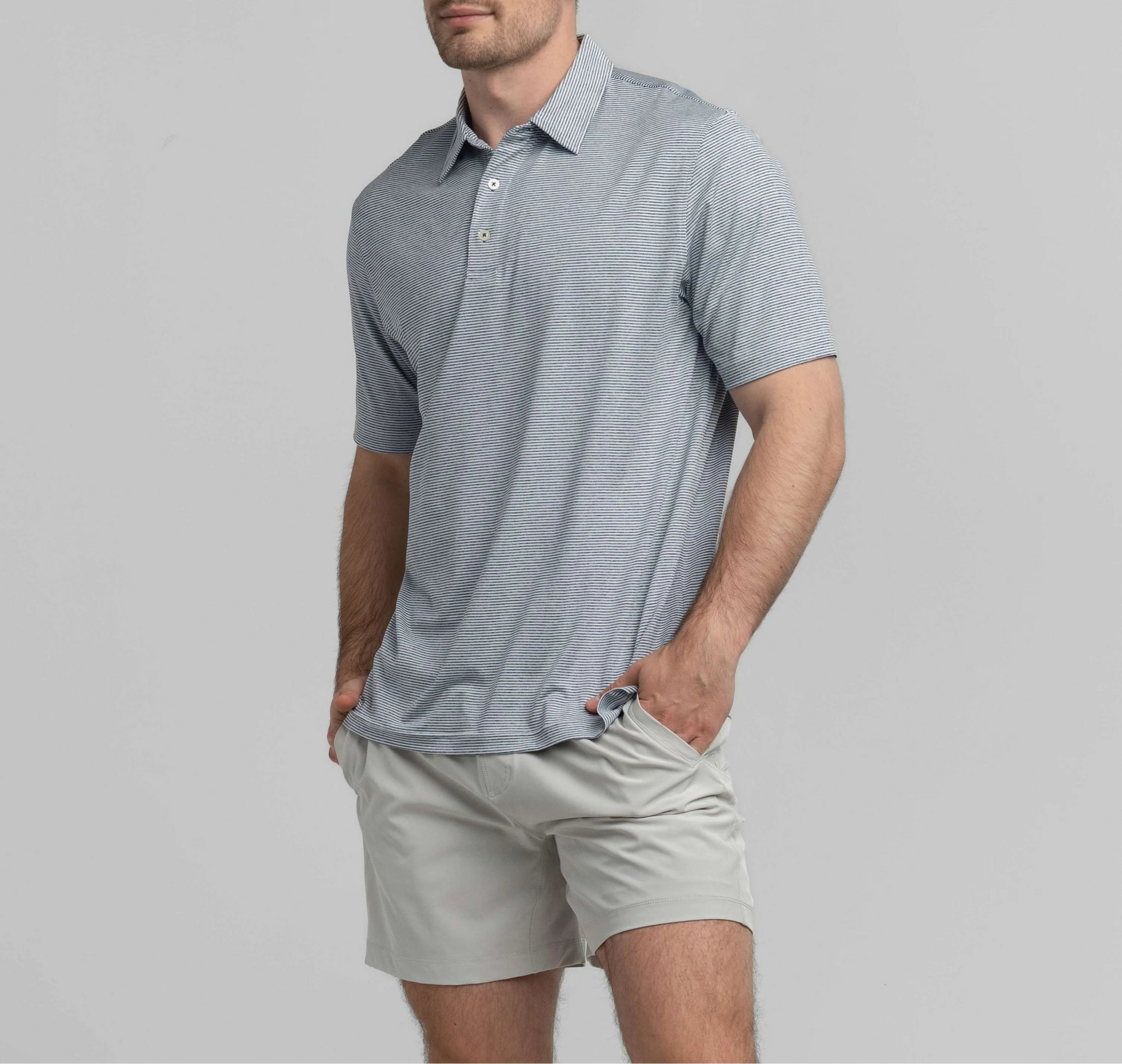 SSCO Heather Madison Stripe Polo - Windsor
