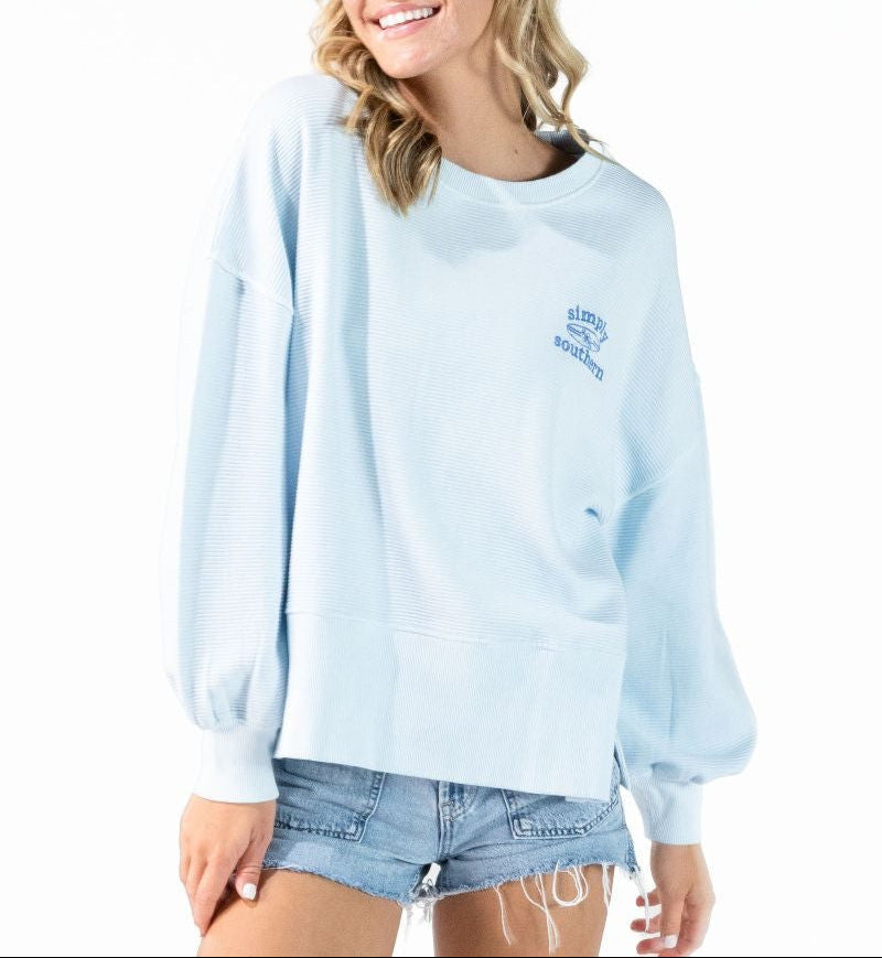 Simply Southern Surf Ribbed Crew Sweatshirt