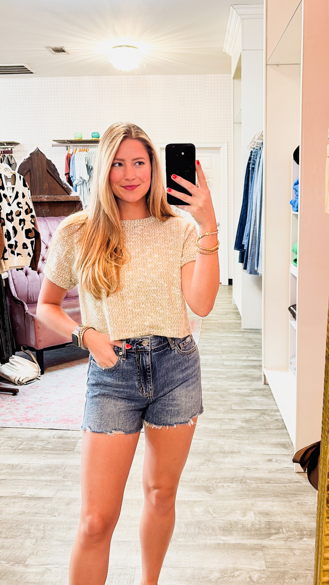 Billie Short Sleeve Top - Olive