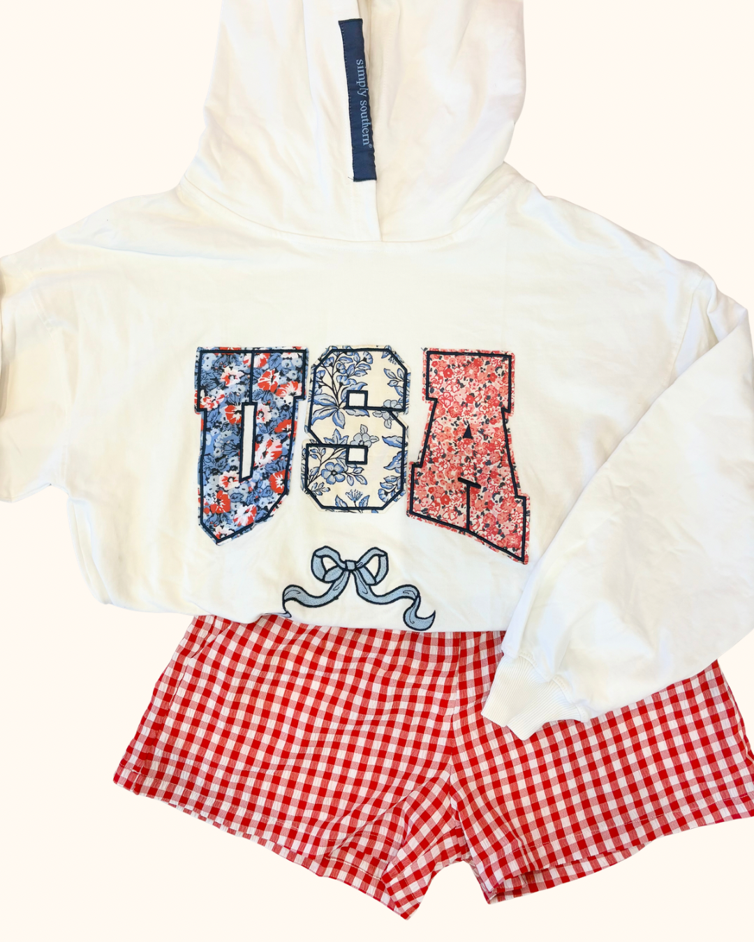 Simply Southern USA Floral Patch Hoodie