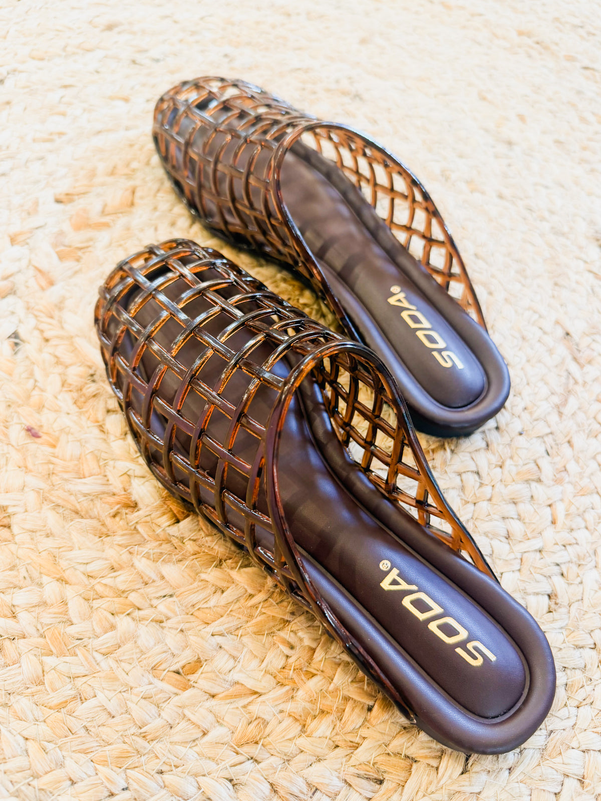 Wayne Woven Jelly Mule - Brown