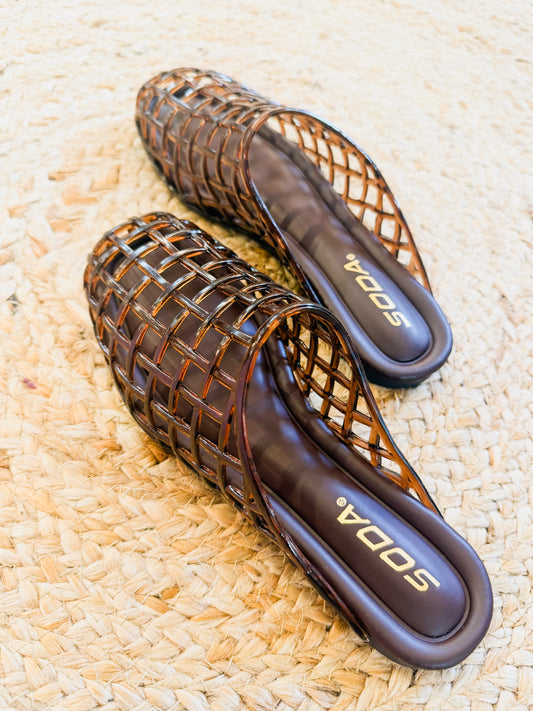 Wayne Woven Jelly Mule - Brown