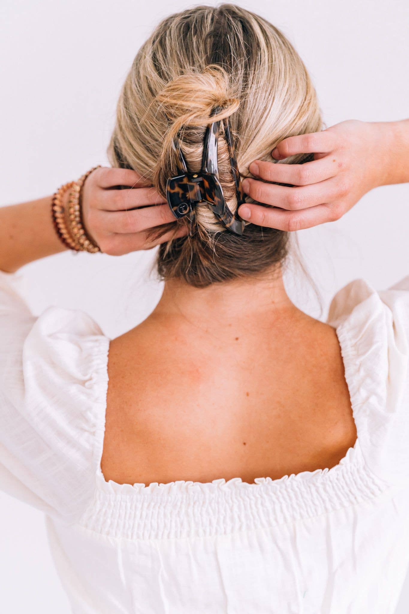 Teleties Open Hair Clip | Large |  Tortoise