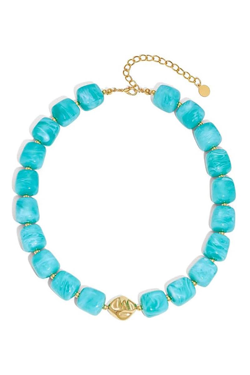 Bold Chunky Beaded Statement Necklace