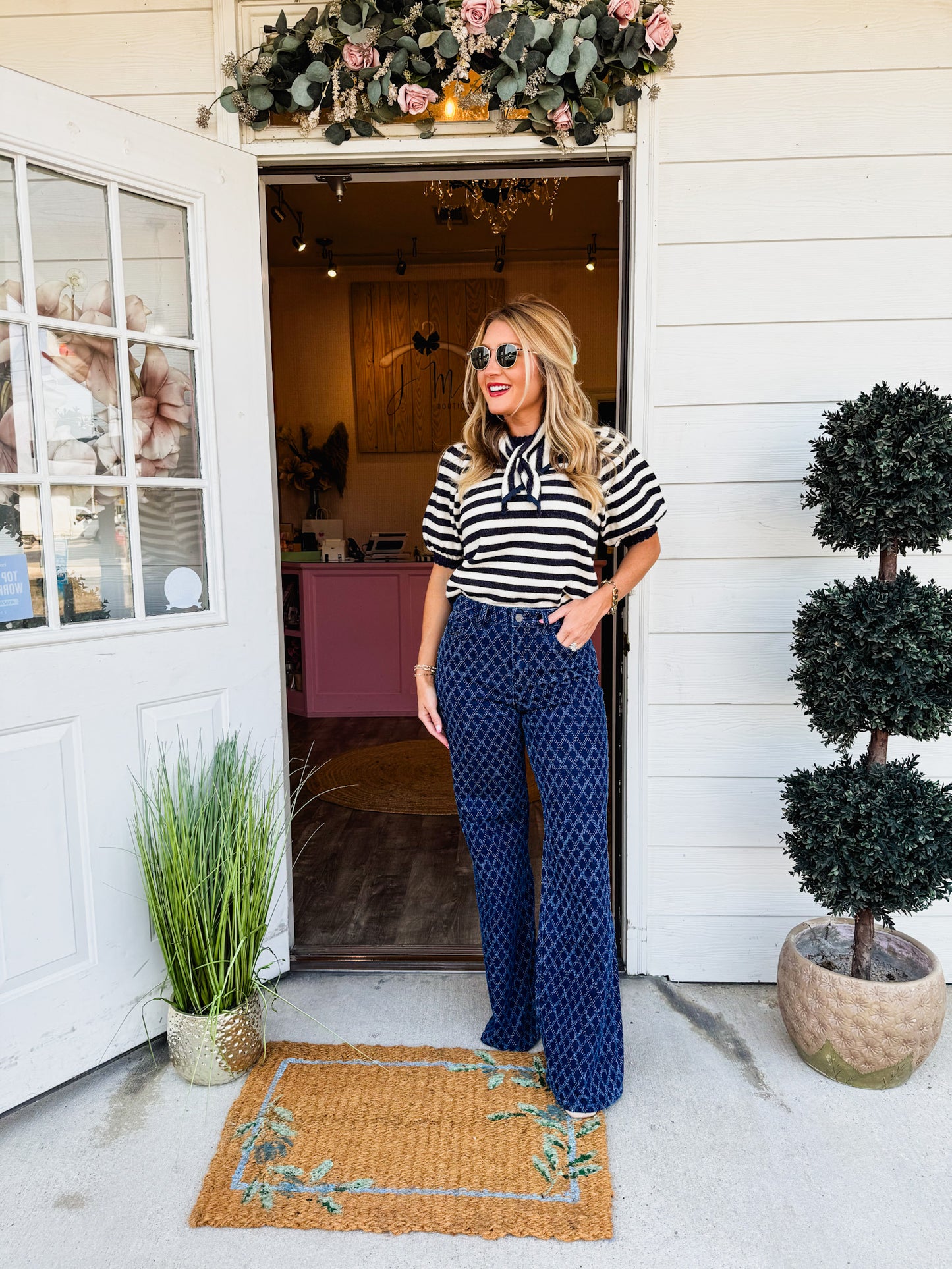 Elan Wide Leg Jean - Denim Diamond