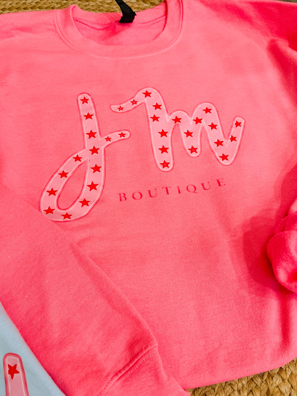 Special Edition JM's 7th Bday Sweatshirt - Safety Pink