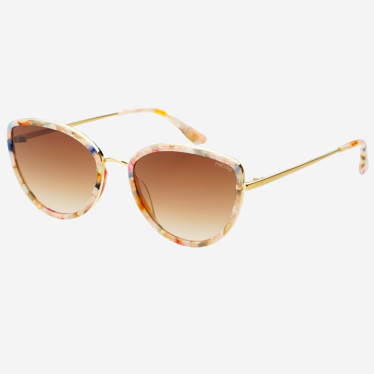 Luna Acetate Womens Cat Eye Sunglasses - Rose Tortoise