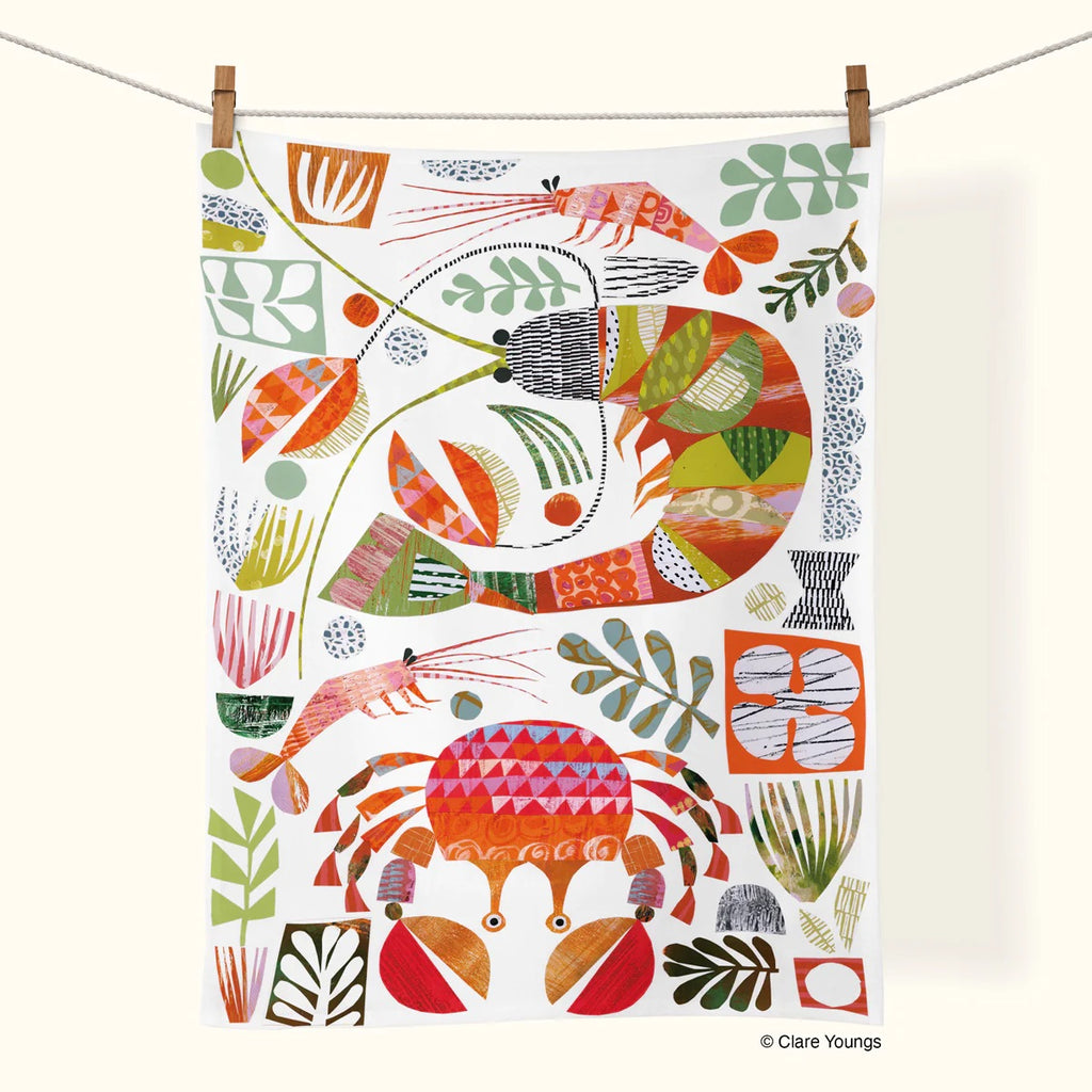 Crab Shack Cotton Tea Towel