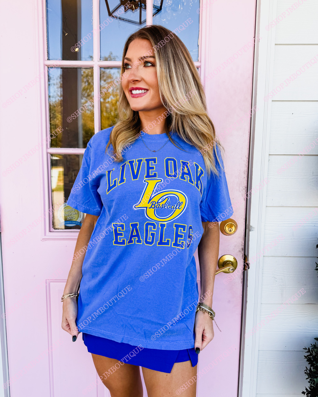 PRE-ORDER LO BASEBALL - DESIGN 13 - UNISEX TEE - FLO BLUE