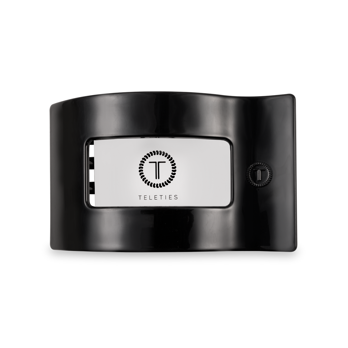Teleties Flat Rectangle Hair Clip | Medium | Jet Black