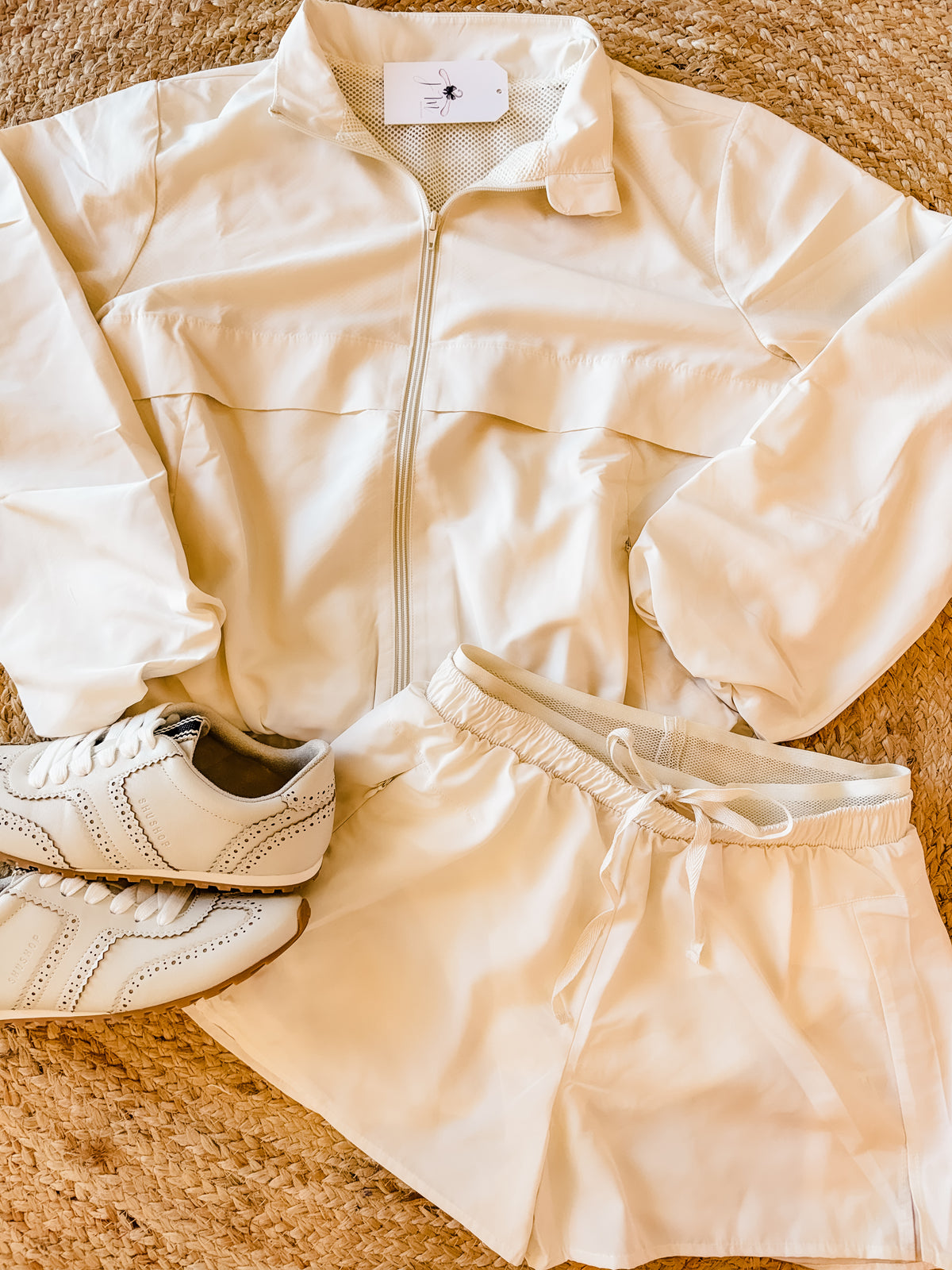 Sweet Life Windbreaker Jacket - Cream