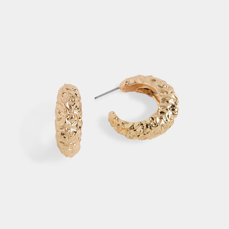 Whispers Rugged Hoop - Gold