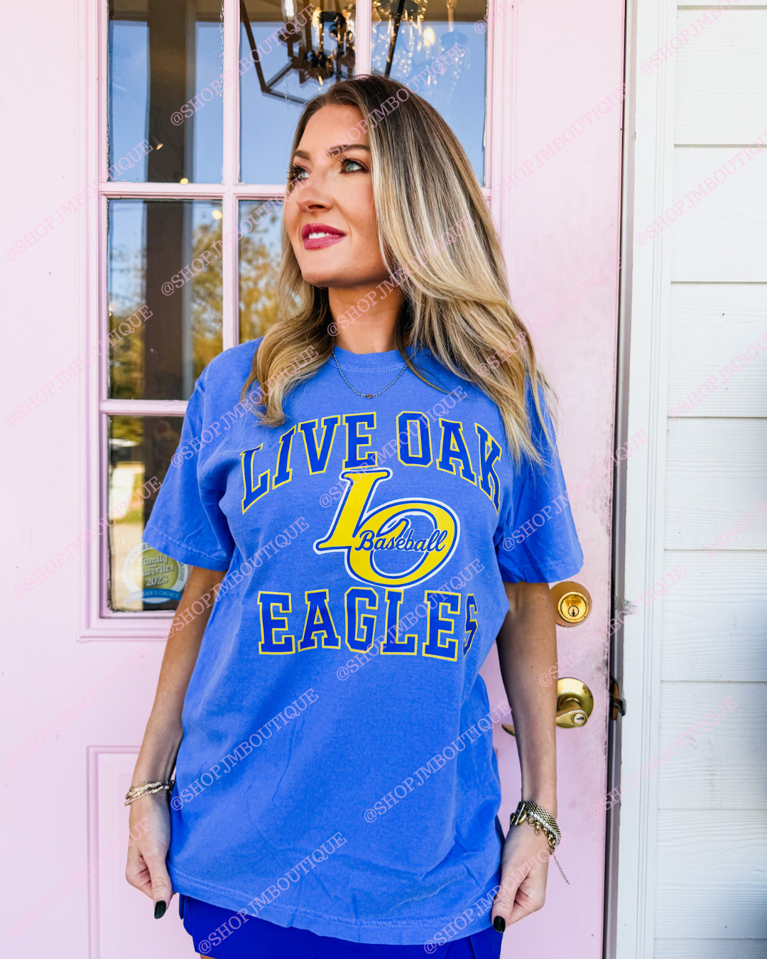 PRE-ORDER LO BASEBALL - DESIGN 13 - UNISEX TEE - FLO BLUE