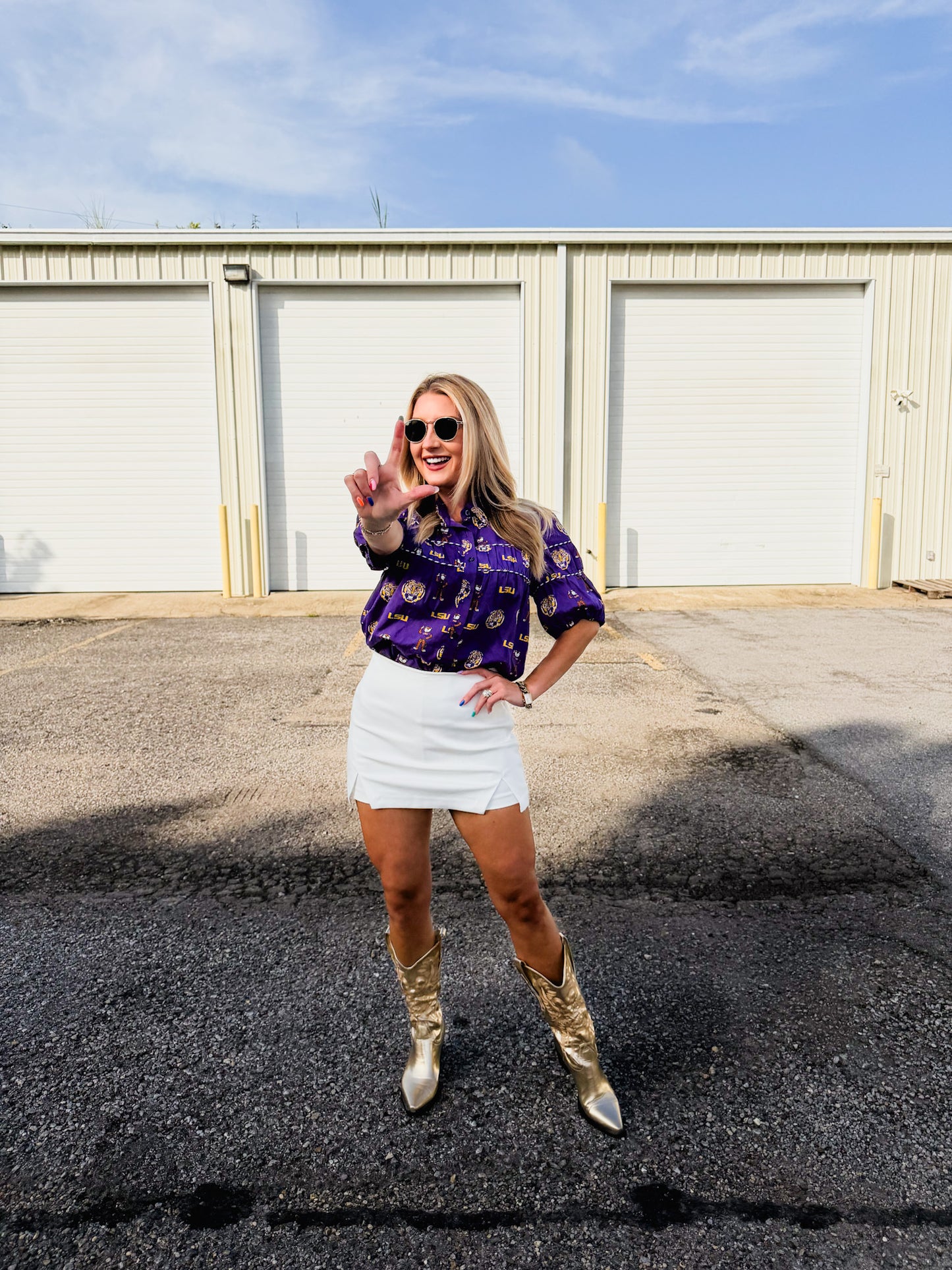 When You Walk In Skort - White