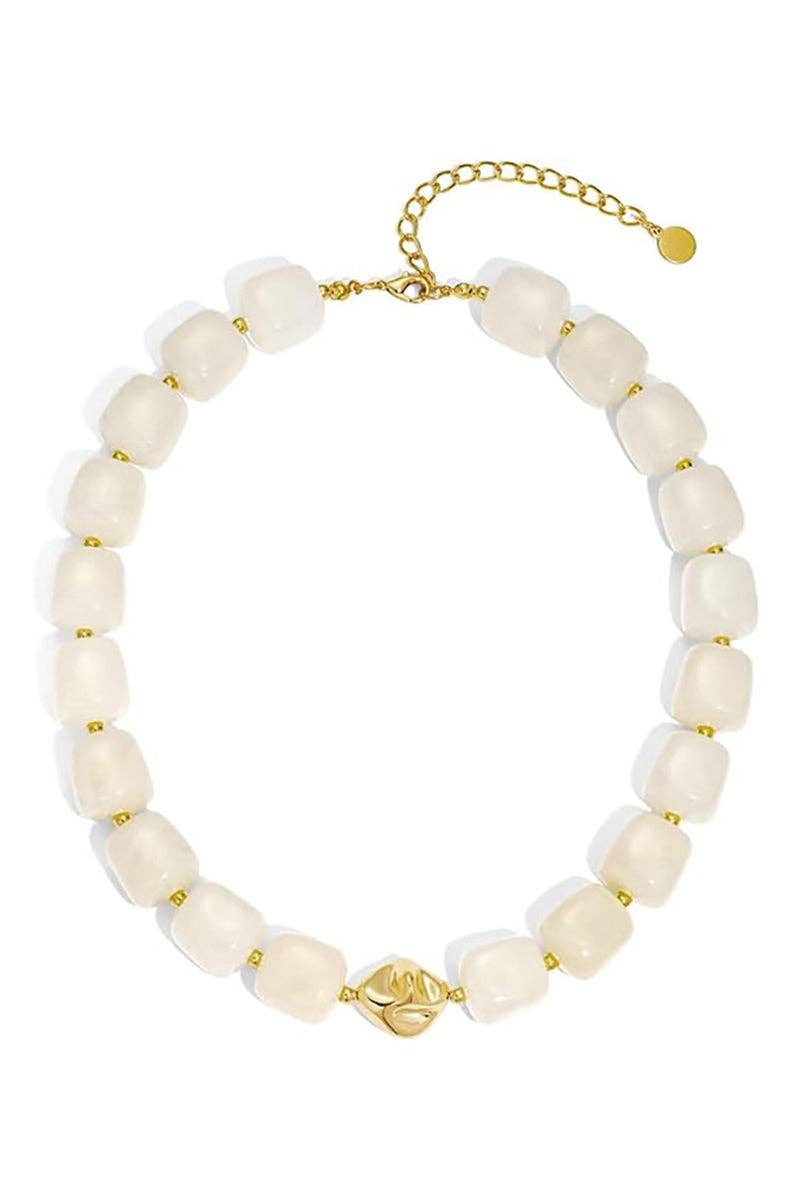 Bold Chunky Beaded Statement Necklace