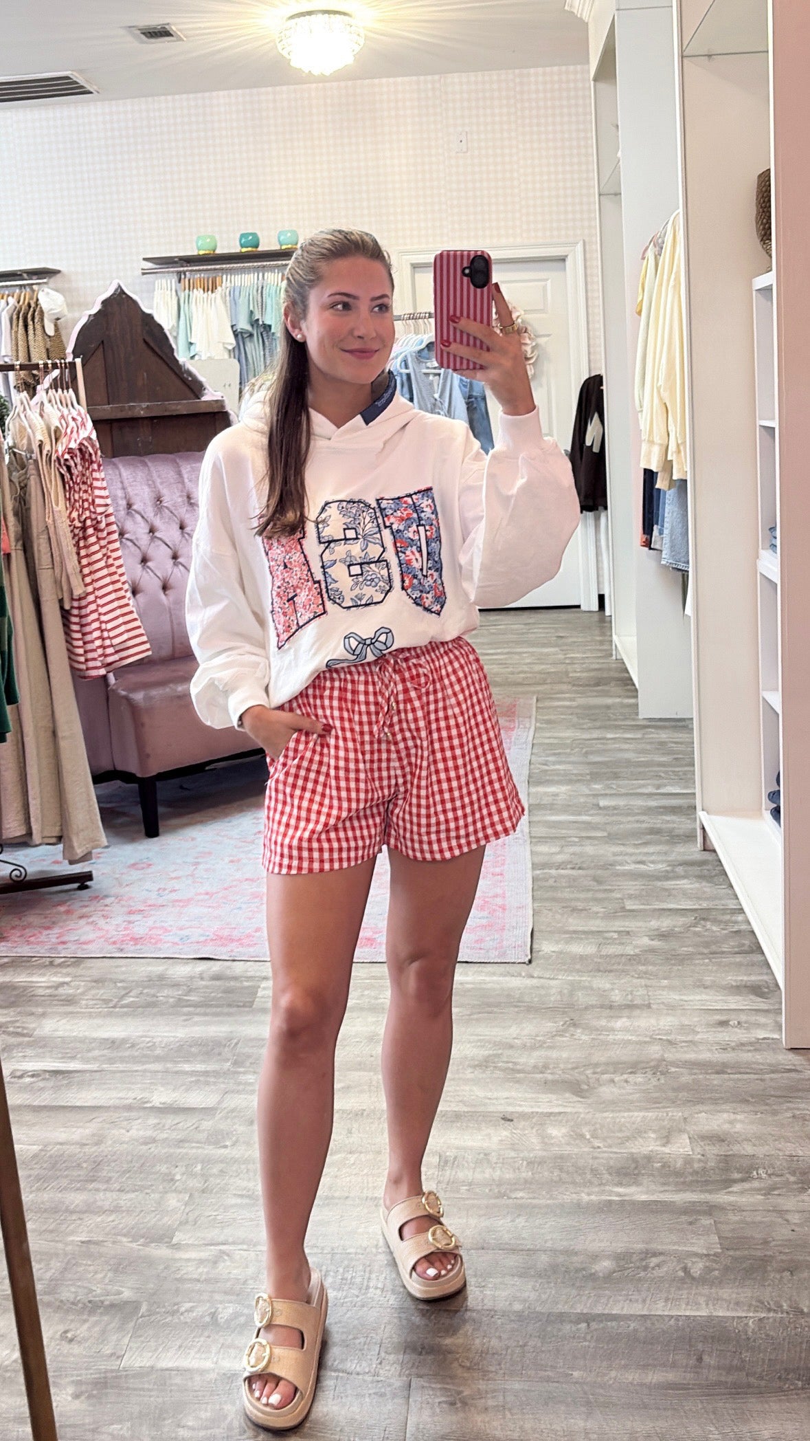 Simply Southern USA Floral Patch Hoodie