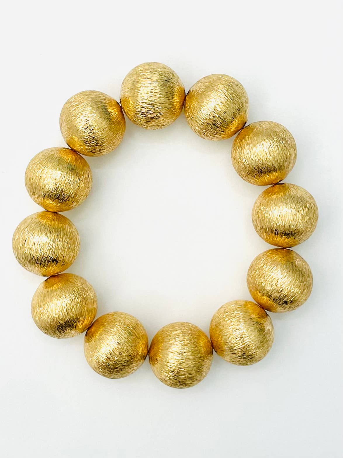 Chic Chunky Ball Bracelet - Brushed Gold