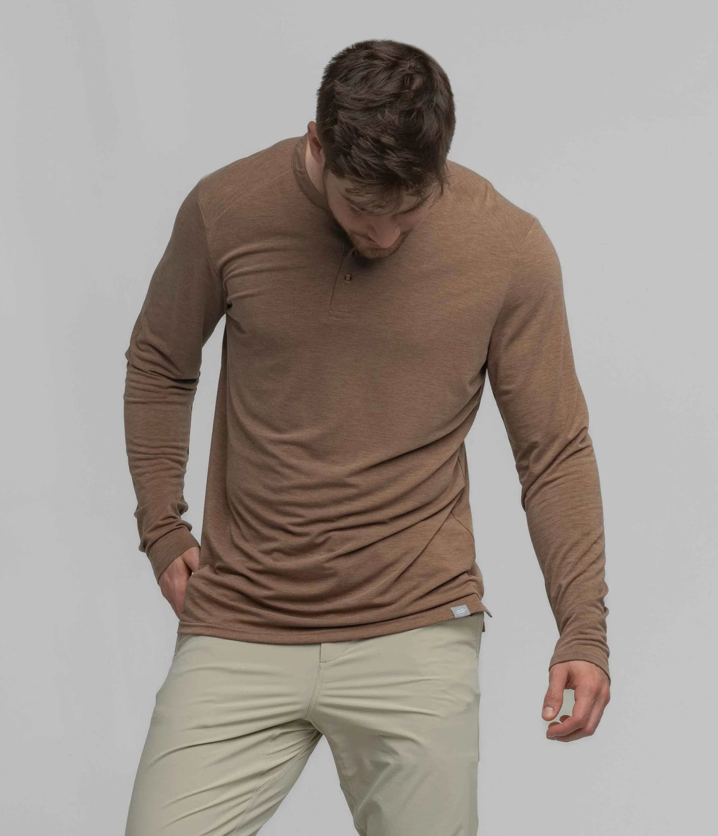 SSCO Max Comfort Henley L/S - Natural
