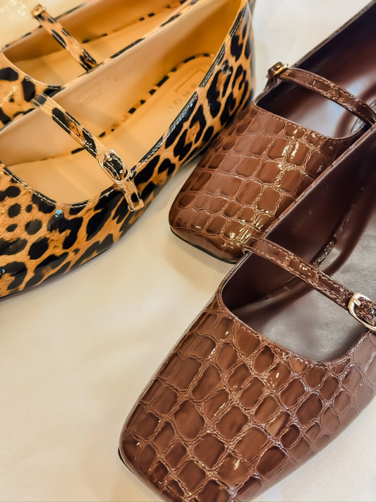 Adele Mary Jane - Brown Croco