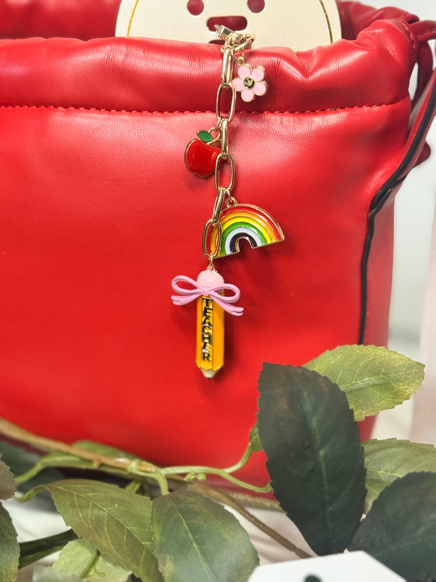 Teacher Charm Bag Key Chain