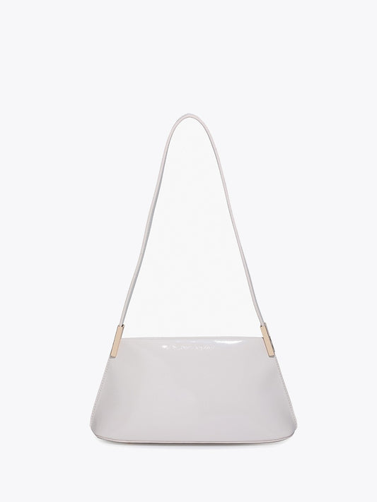 Jen & Co  Pretoria Slim Shoulder Bag w/ Gold Accents - Off White