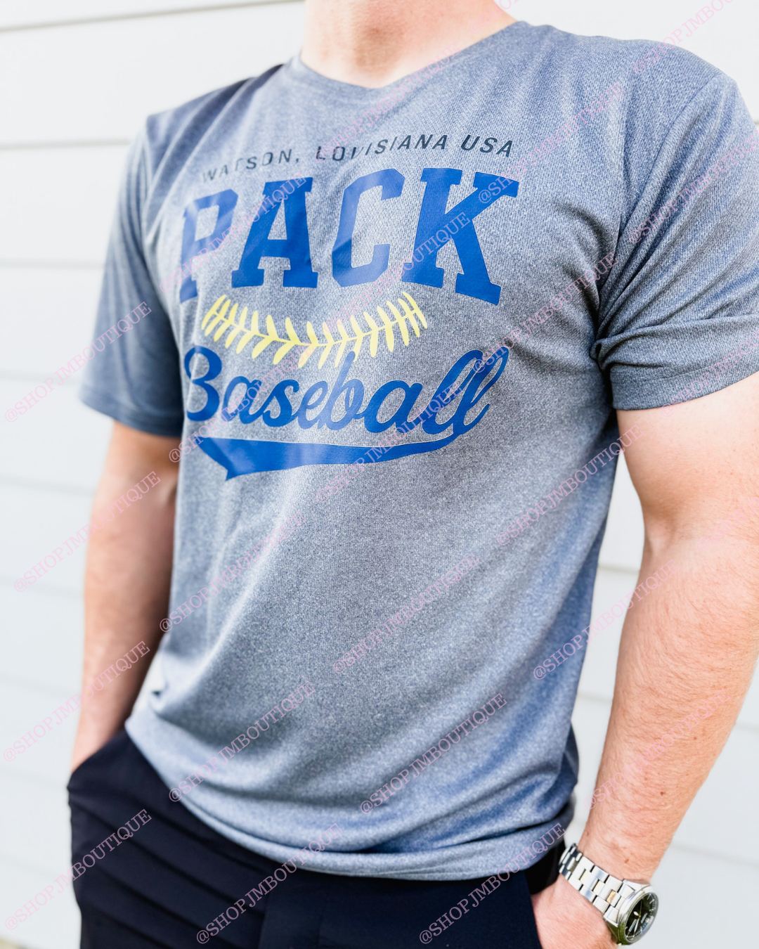 PRE ORDER Design 5 - Men's Performance Tee - Grey Heather