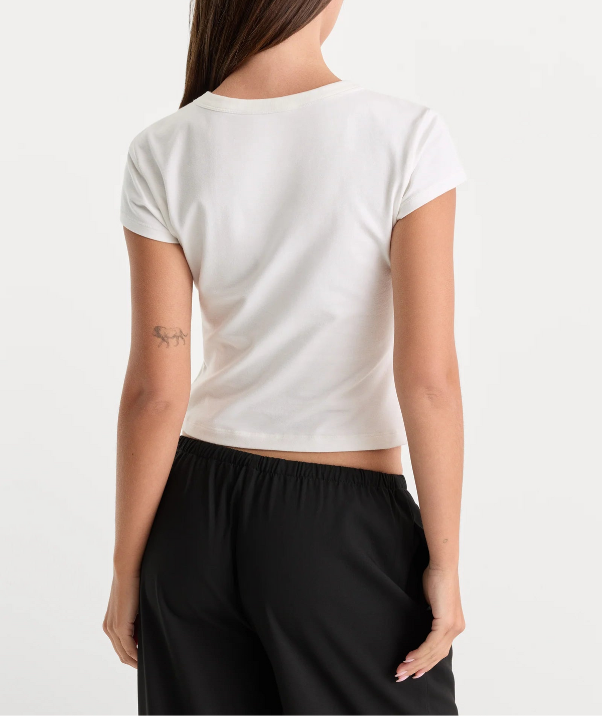 Good American The Cap Sleeve Tee - White
