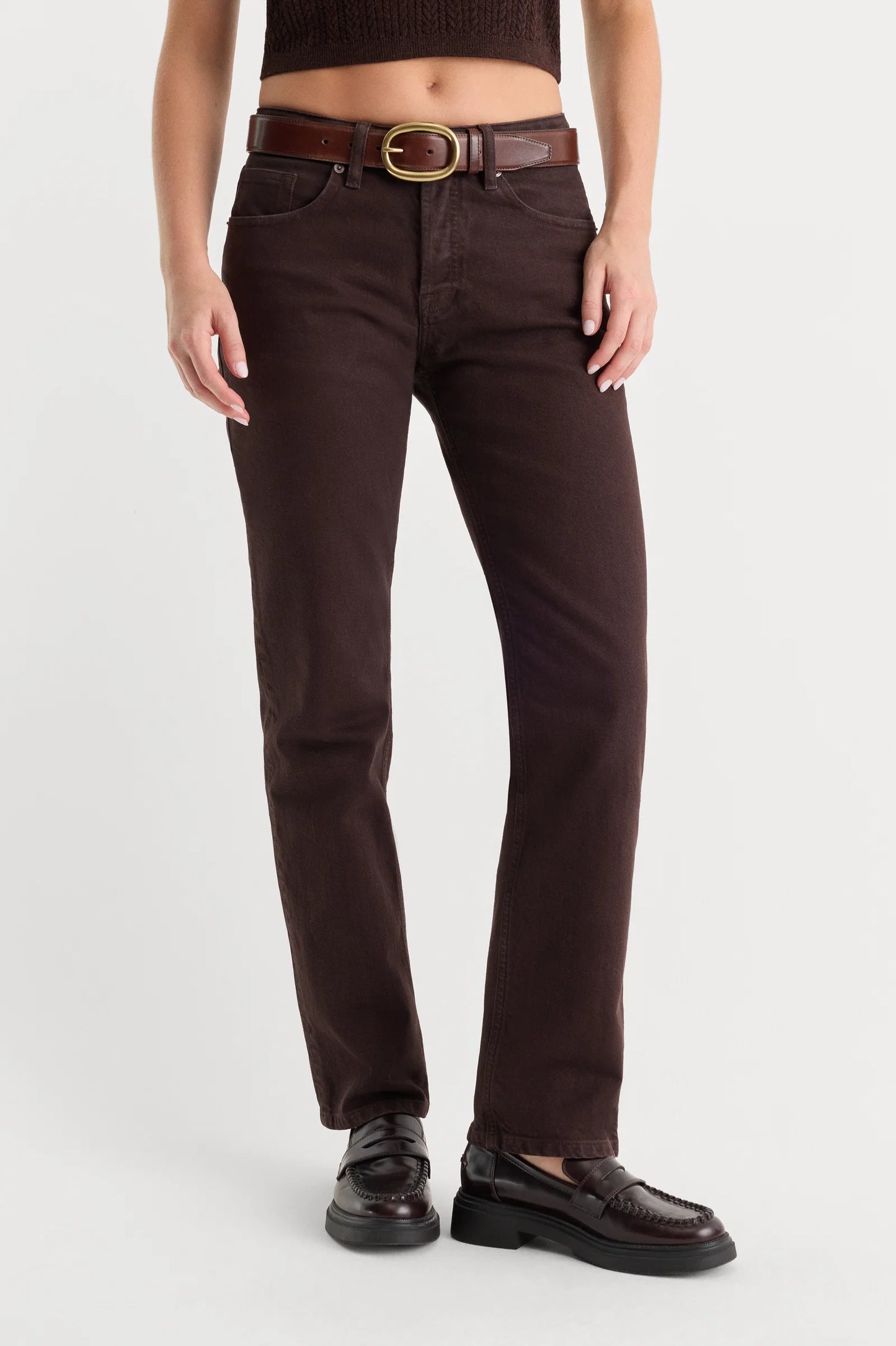Good American Vintage Straight Jeans - Espresso