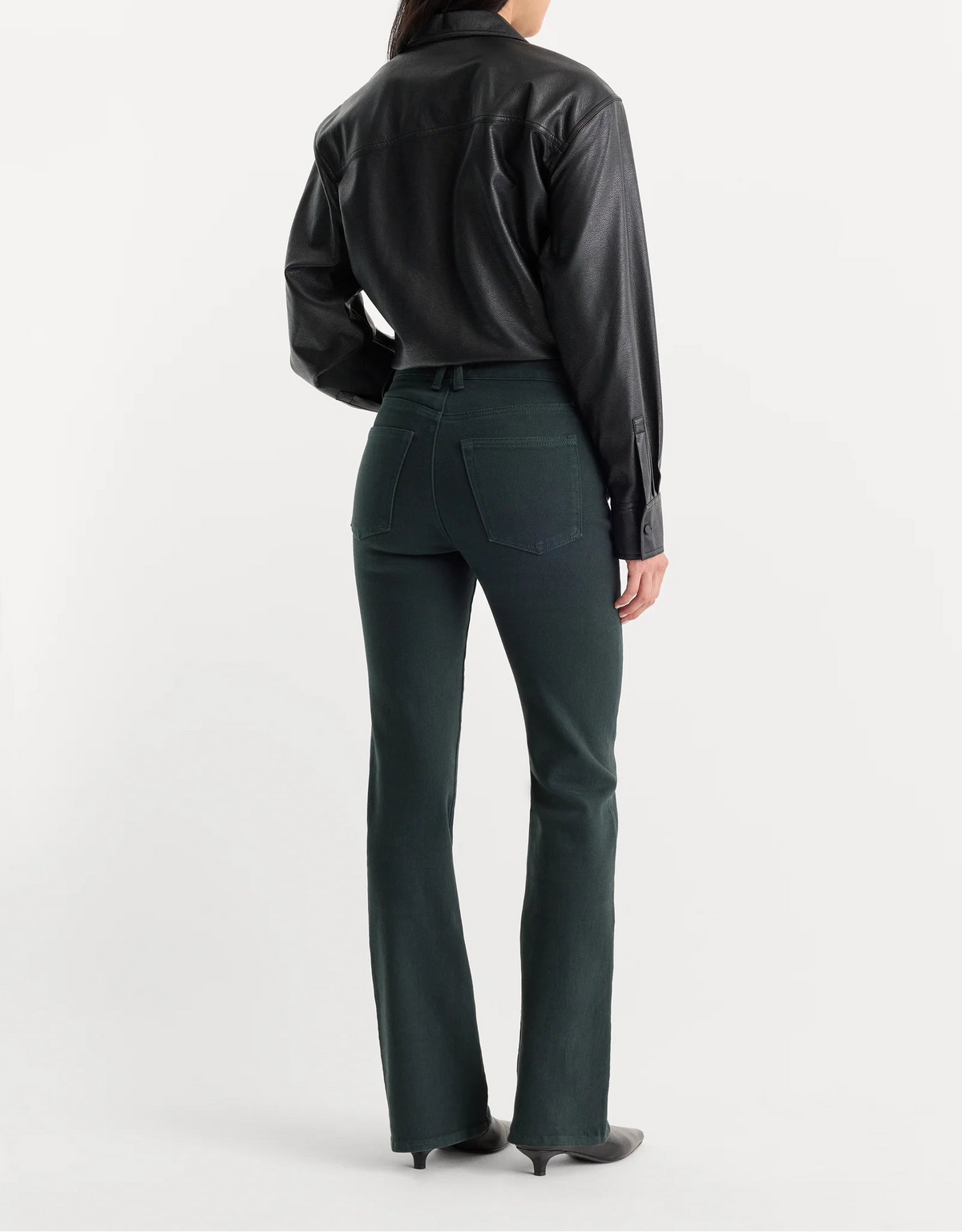 Good American Good Classic Bootcut Jean - Forrest Green