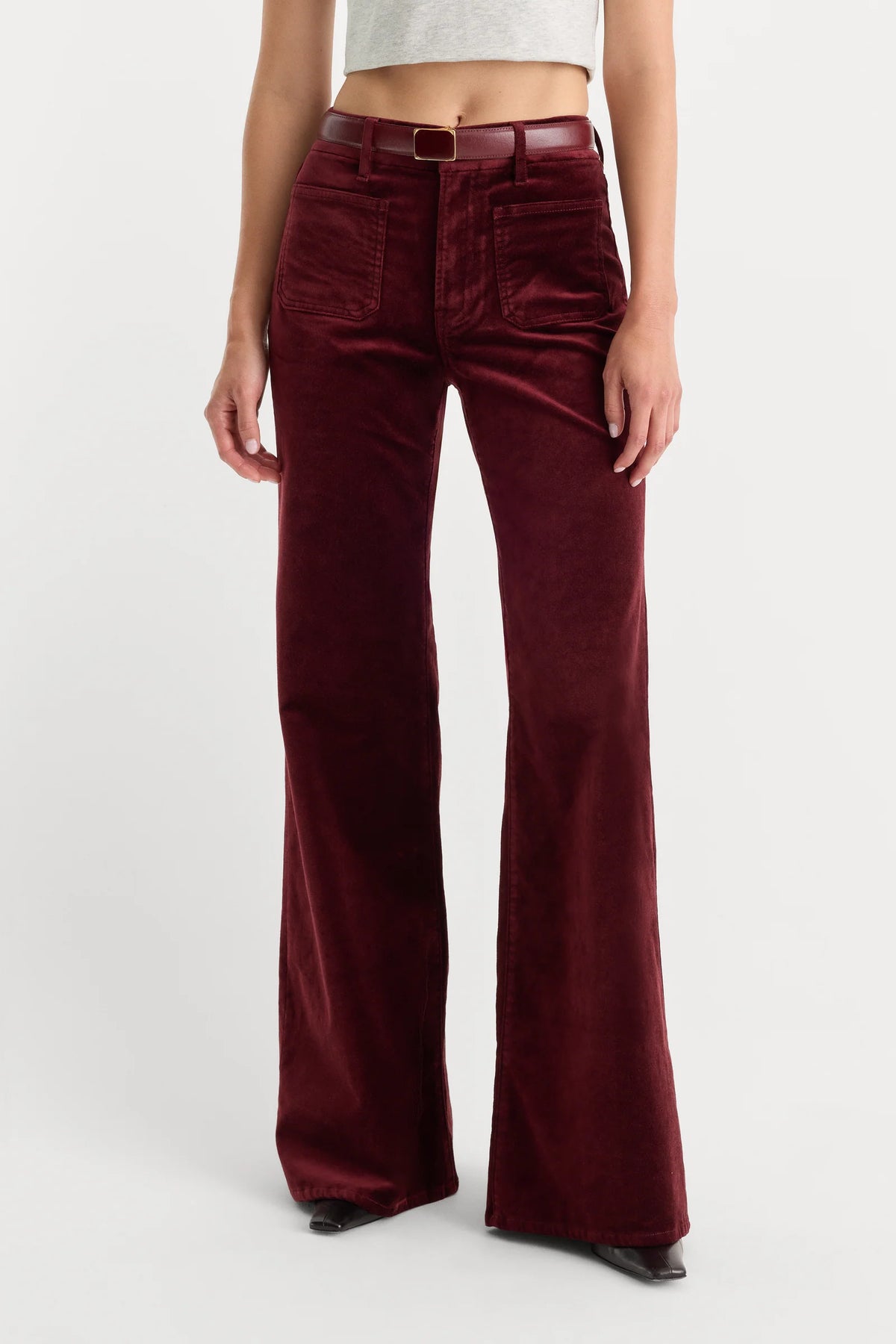 Good American Good Waist Palazzo Pant - Berry Noir
