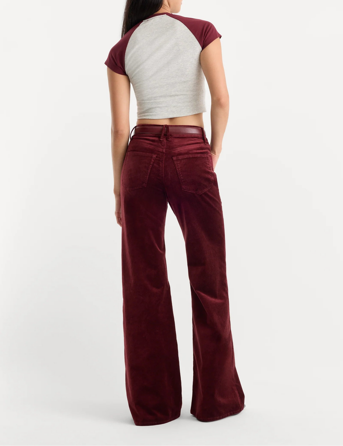 Good American Good Waist Palazzo Pant - Berry Noir