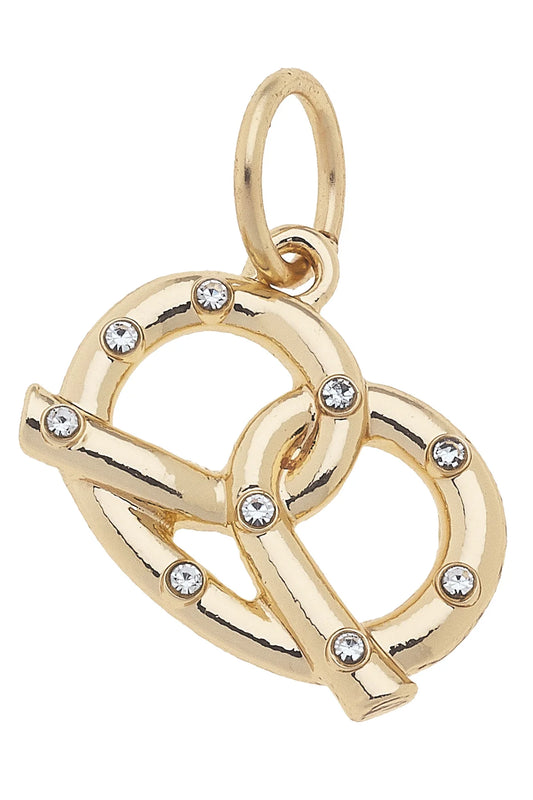 Pretzel Charm in Shiny Gold