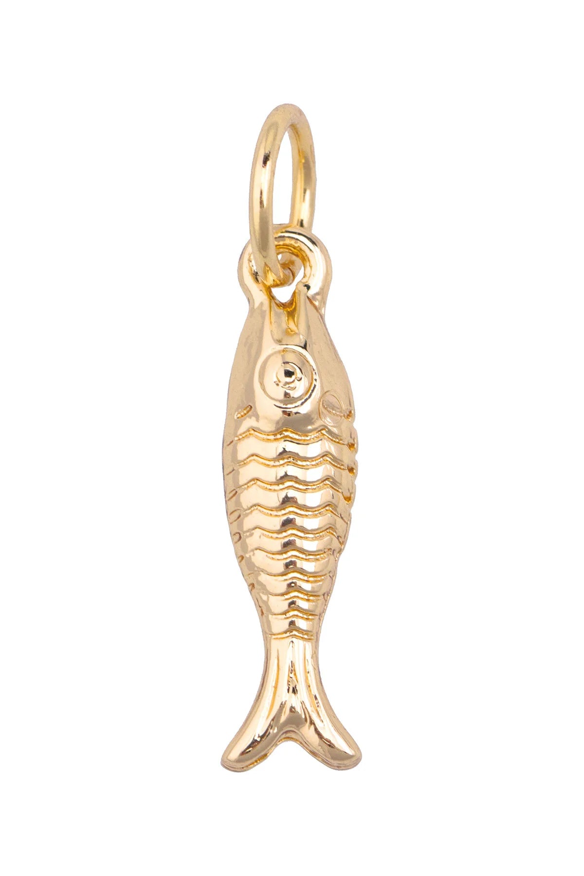 Sardine Charm in Shiny Gold