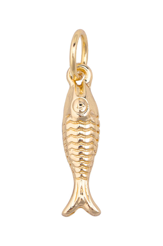 Sardine Charm in Shiny Gold