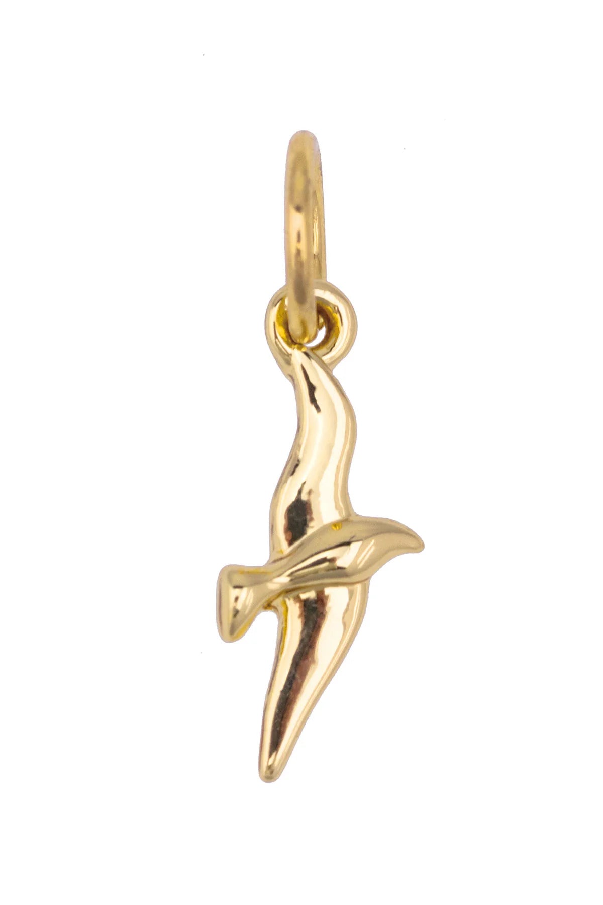 Soaring Bird Charm in Shiny Gold
