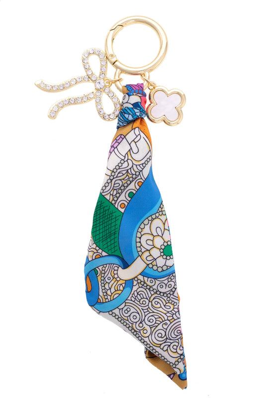 Cassie Pave Bow Twilly Bag Charm - Multi