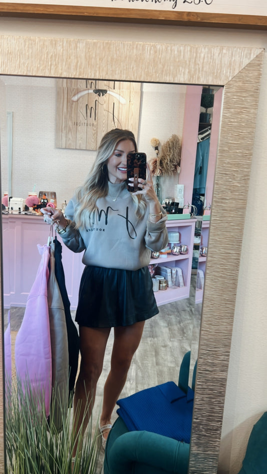 JM Mock Neck Sweatshirt - Taupe