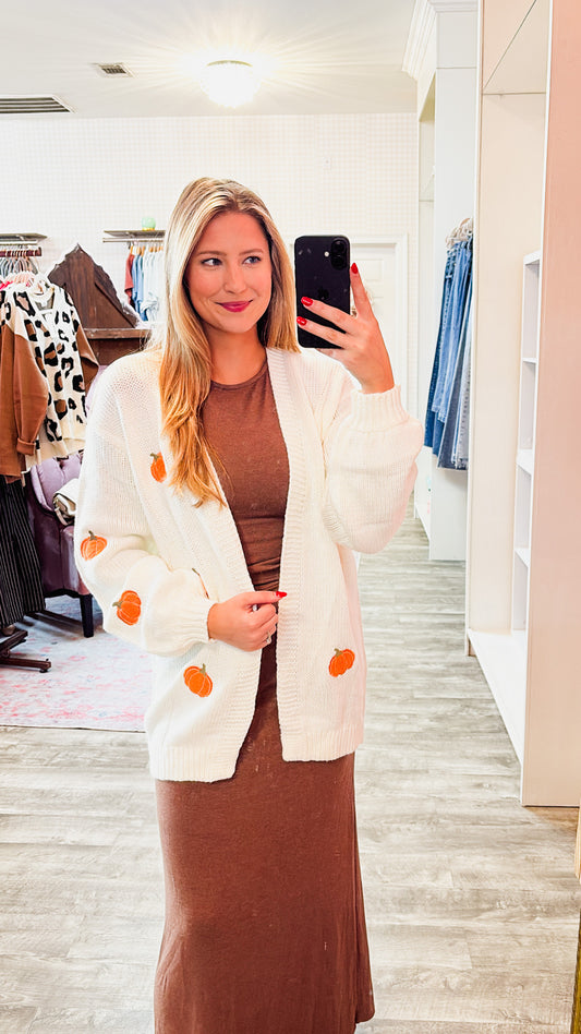 Pumpkin Cozy Cardigan