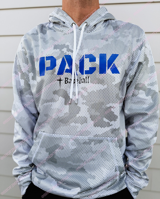 PRE ORDER Design 7 - Men's Camo Fleece Hoodie - White