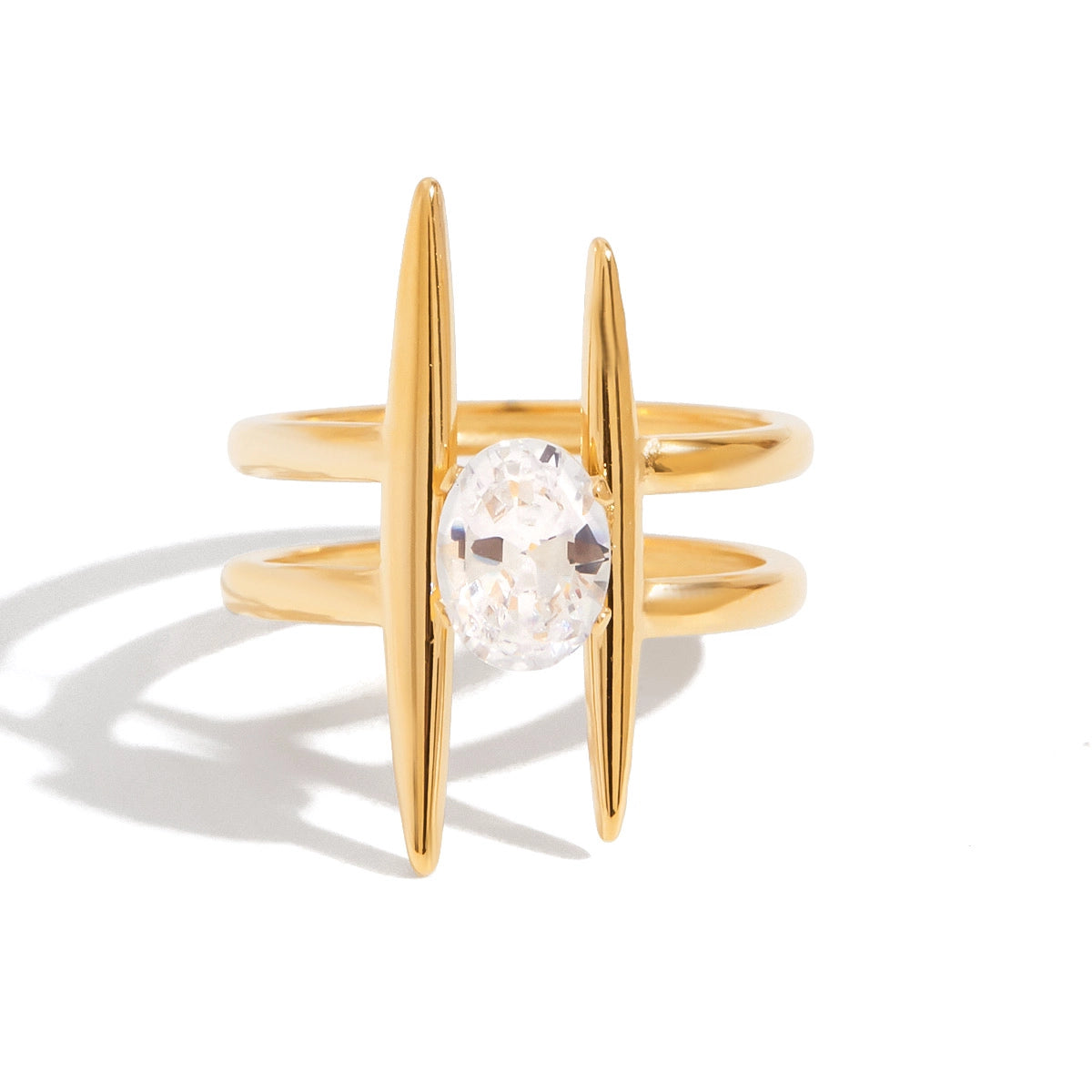 Geometric Solitaire Ring