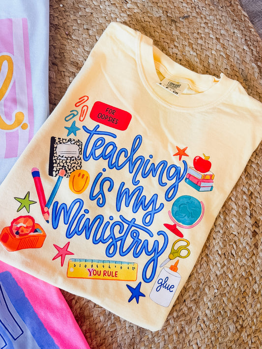 Teaching Is My Ministry Graphic Tee - Butter