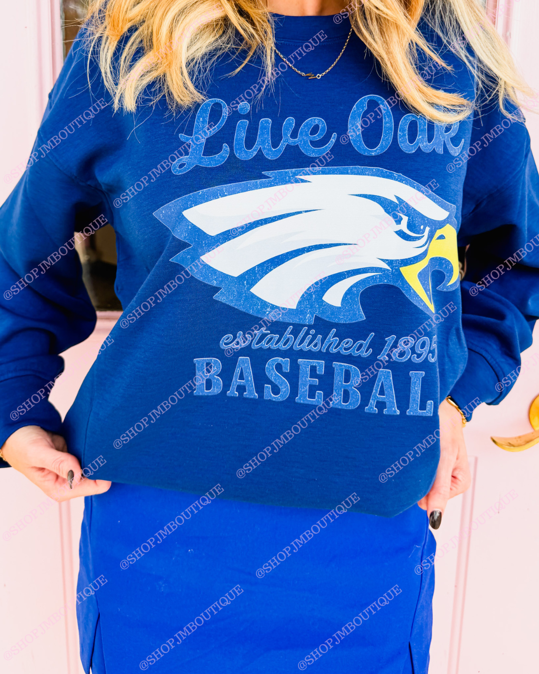 PRE-ORDER LO BASEBALL - DESIGN 5 - WOMEN'S SCUBA SWEATSHIRT - LT. NAVY